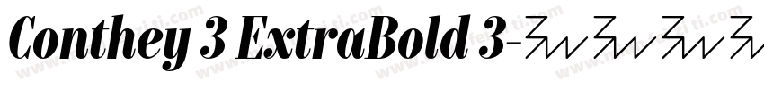 Conthey 3 ExtraBold 3字体转换